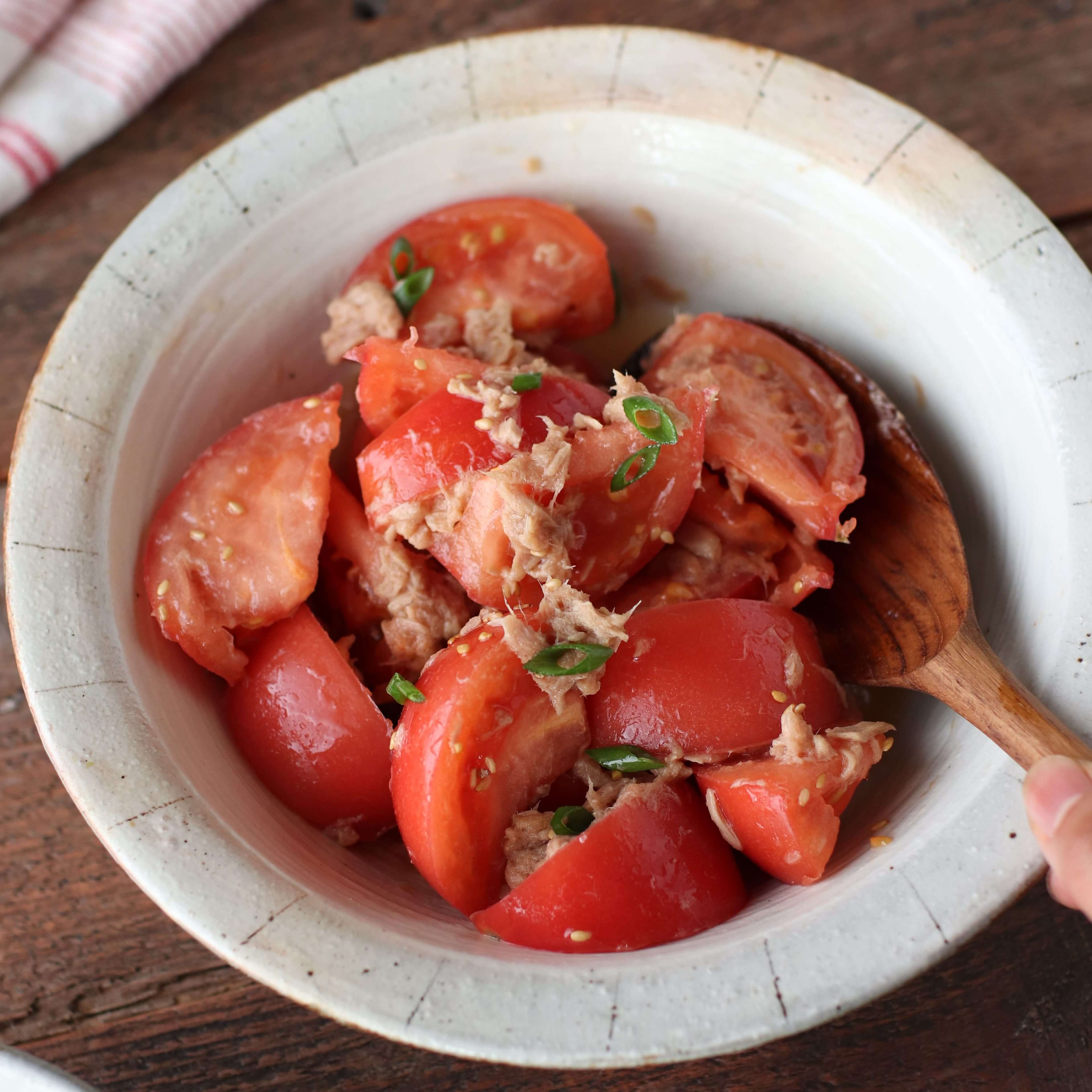 簡単 トマトとツナの和マリネ ぐっち夫婦のオフィシャルレシピサイト レシピブック オンライン