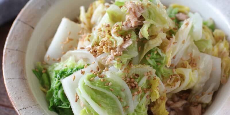 レンジで簡単！白菜もりもりツナだし和え